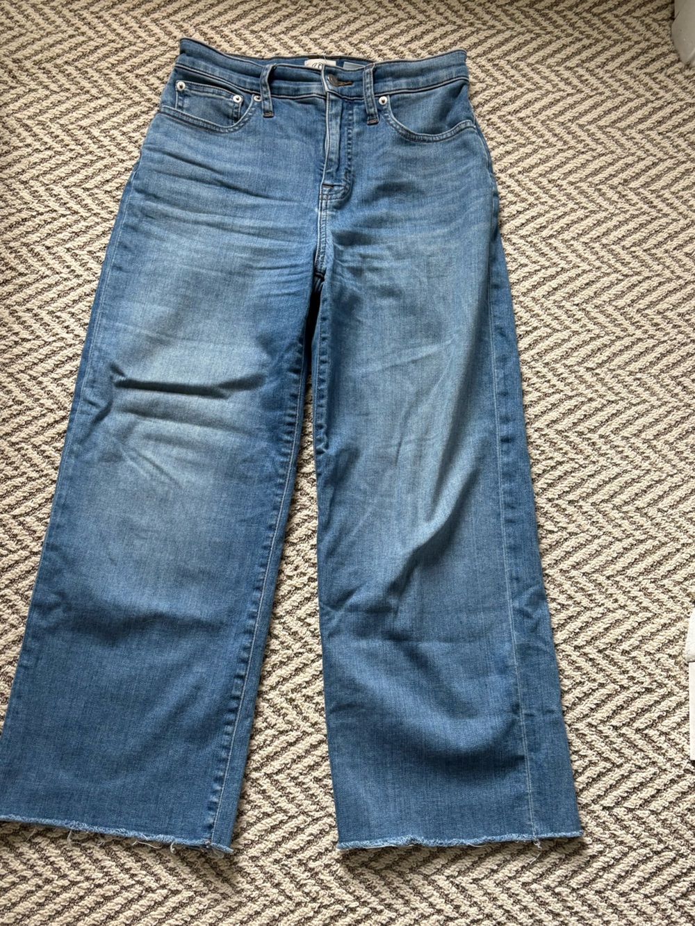 Jcrew Classic Slim Wide-Leg Women's Jeans in Medium Blue